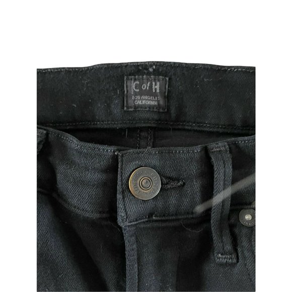 Citizens of Humanity Rocket High Rise Skinny Black Raw Hem 24 Stretch $188 - Picture 5 of 12